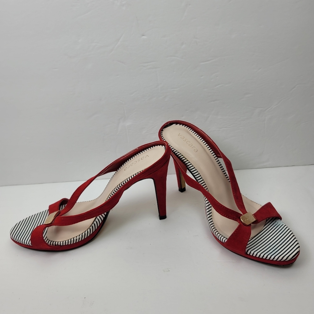 Vascara red, black and white high heels size 36